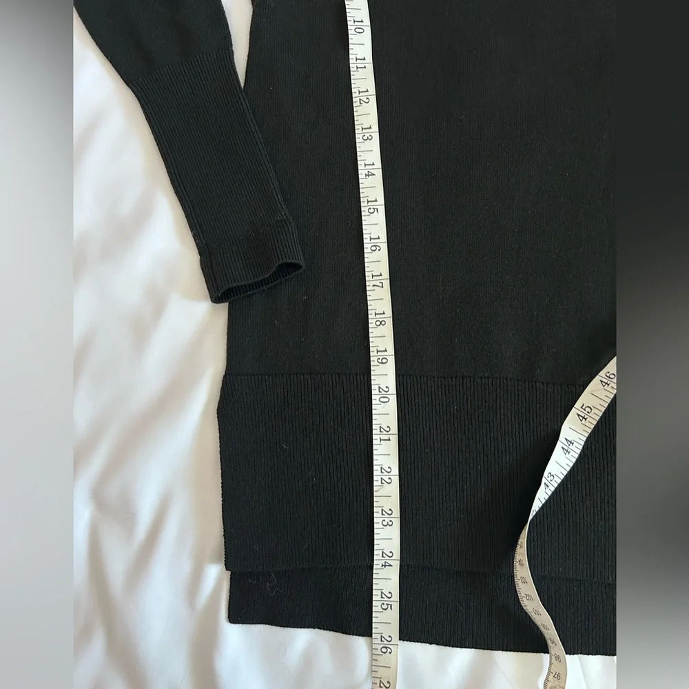 Ann Taylor LOFT Black Cowl Neck Sweater Tunic Length Size Small